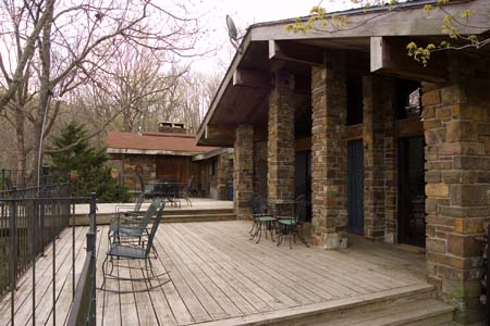 The Large Deck At Azalea Falls Lodge